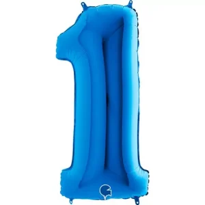 Balão Foil Nº1 Azul Grabo
