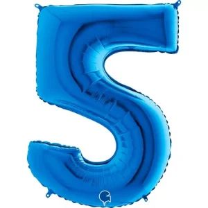 Balão Foil Nº5 Azul Grabo