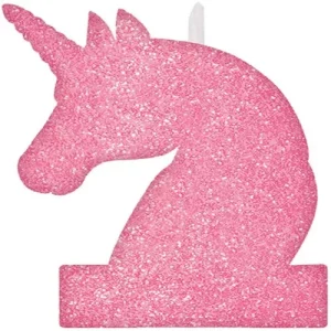 Vela Unicórnio Mágico com Glitter