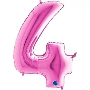 Balão Foil 40″ Nº4 Rosa Grabo