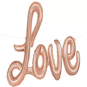 Balão Letra Rosa Gold Love