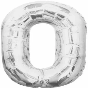 Balão Foil Prateado Nº 0 34″/86cm