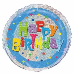 Balão Foil 18″ Happy Bithday Holografico