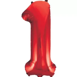 Balão Foil Vermelho Nº 1 34″/86cm
