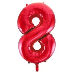 Balão Foil Vermelho Nº 8 34″/86cm