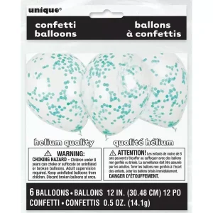 Balões 12″ Confetti Azul Marinho 6uni