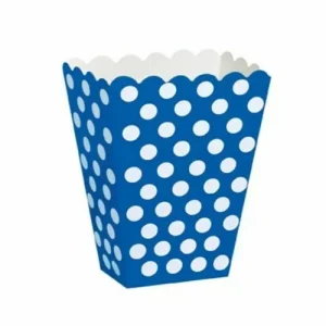 Caixa de Pipoca Bolas Azul Escuro
