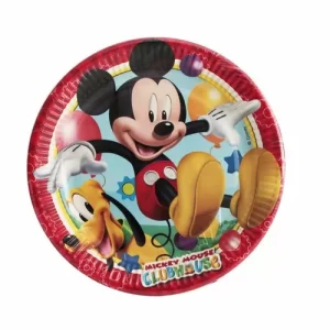 Pratos 20cm Redondos Mickey 8un
