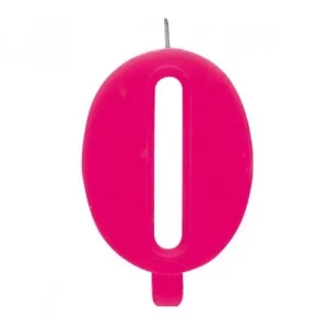 Vela 9,5cm Glitter Rosa nº 0