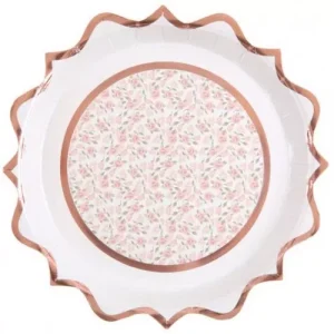 Pratos Floral Rose Gold