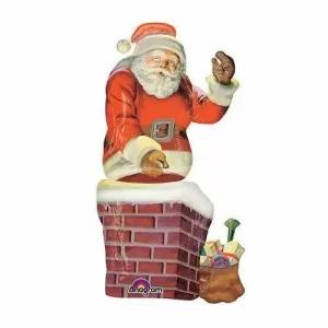 Balão Pai Natal na Chaminé