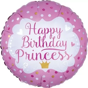 Balão Foil Happy Birthday Princesa