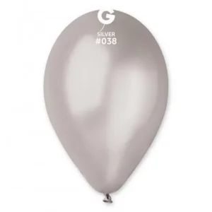 Saco 100 Balões Latex Prata