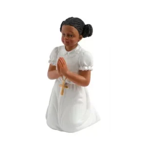 Topo de Bolo Comunhão Menina Negra