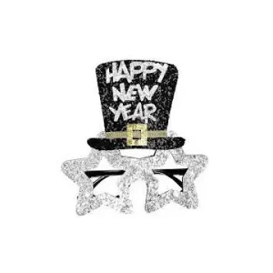 Óculos Estrela Happy New Year Prata