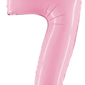 Balão Foil nº7 Rosa Pastel 40″