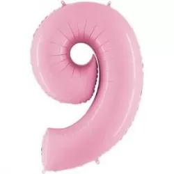Balão Foil 40″ Número 9 Rosa Pastel Grabo