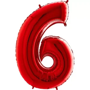 Balão Foil 40″ Vermelho nº 6 Grabo