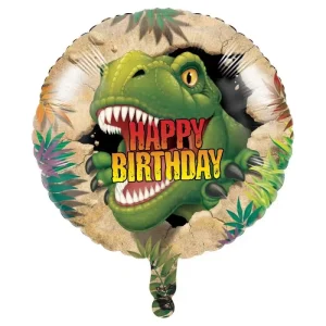 Balão Foil 18″/45cm Happy Birthday Dinossauro Creative