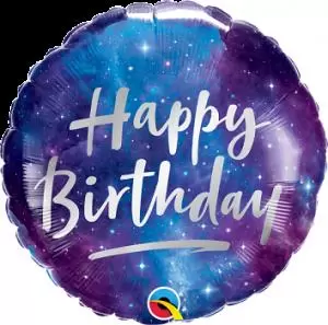 Balão Foil 18″/46cm Happy Birthday Galáxia