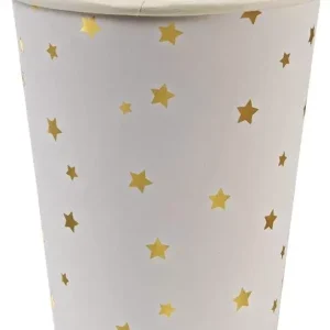 Copos Estrelas Douradas 8 Unidades