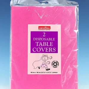 Toalha de Mesa Quadrada Rosa Escuro 90cm 2 Unidades