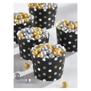 Formas Cupcake Bolinhas Pretas
