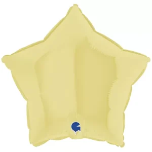 Balão Foil Estrela 18″/46cm Amarelo Matte