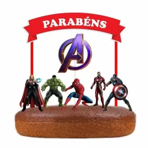 Topo de Bolo Heróis Avengers