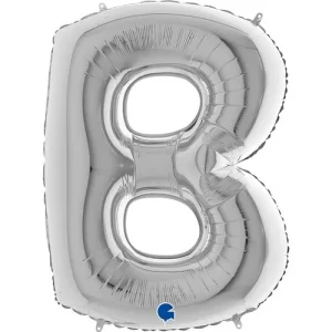 Balão Foil Letra B Prateado