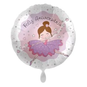 Balão Foil Bailarina Feliz Aniversário