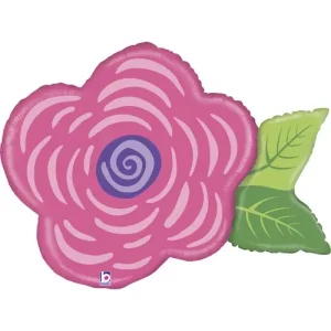 Balão Foil Flor Cor de Rosa