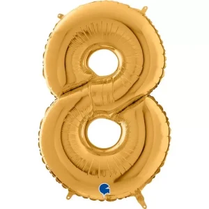 Balão Nº 8 Dourado 26″ 66cm