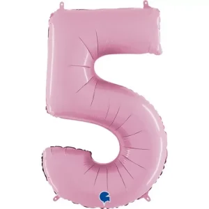 Balão Nº 5 Rosa Pastel 26″ 66cm
