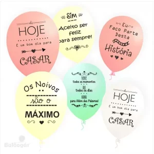 Balões Latex Frases Casamento