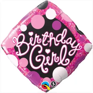 Balão Foil Diamante Birthday Girl 18″/46cm