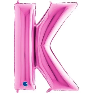 Balão Foil Letra K Rosa