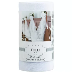 Rolo de Tule Decorativo Branco