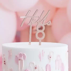Topo de Bolo Acrilico Hello 18