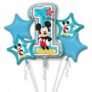 Bouquet de Balões Foil Mickey 1º Aniversário