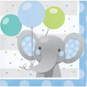Guarnapos 25cm Elefante Azul 16un