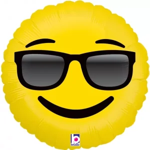 Balão Foil Emojo Óculos Sol