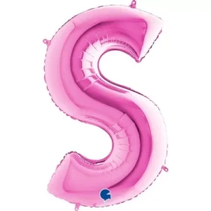 Balão Foil Letra S Rosa