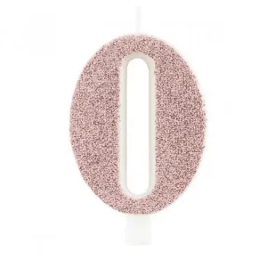 Vela Rose Gold c/glitter nº 0