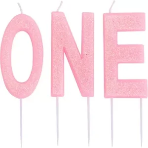 Vela 1º Aniversário Rosa