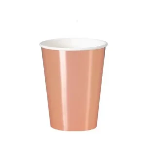Copos Rose Gold Foil 8 Unidades