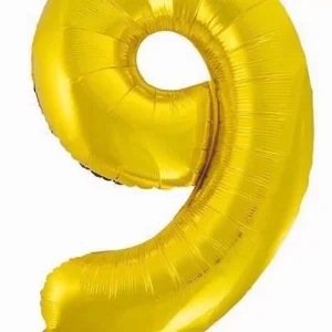 Balão Foil Dourado Nº 9 34″/86cm