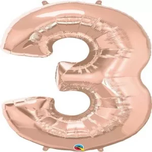 Balão Foil Qualatex 34″/86cm Rose Gold Nº 3