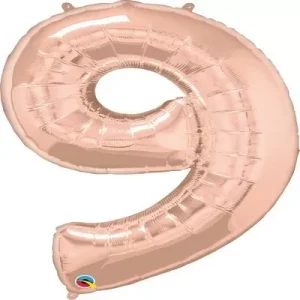 Balão Foil Qualatex 34″/86cm Rose Gold Nº 9