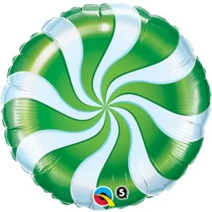 Balão Foil Espiral Doce Verde 18″/46cm
